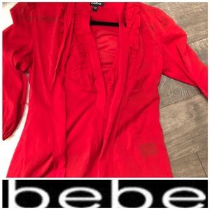 ‼️BEBE sheer Dress Shirt Blouse